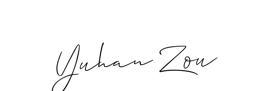 You can use this online signature creator to create a handwritten signature for the name Yuhan Zou. This is the best online autograph maker. Yuhan Zou signature style 2 images and pictures png