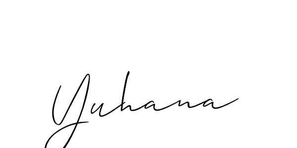 Also You can easily find your signature by using the search form. We will create Yuhana name handwritten signature images for you free of cost using Allison_Script sign style. Yuhana signature style 2 images and pictures png