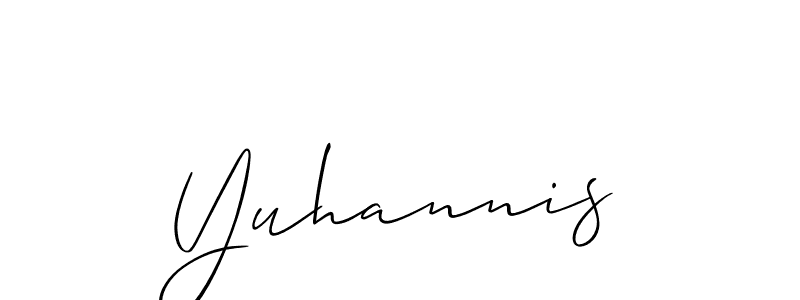 if you are searching for the best signature style for your name Yuhannis. so please give up your signature search. here we have designed multiple signature styles  using Allison_Script. Yuhannis signature style 2 images and pictures png