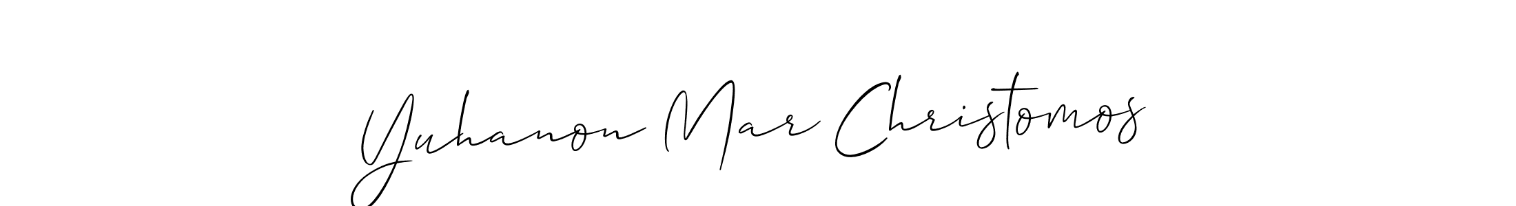 Make a beautiful signature design for name Yuhanon Mar Christomos. With this signature (Allison_Script) style, you can create a handwritten signature for free. Yuhanon Mar Christomos signature style 2 images and pictures png