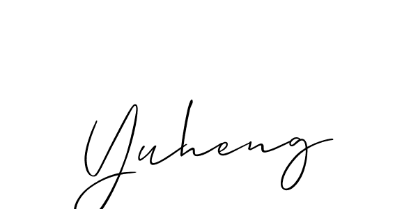 Make a short Yuheng signature style. Manage your documents anywhere anytime using Allison_Script. Create and add eSignatures, submit forms, share and send files easily. Yuheng signature style 2 images and pictures png