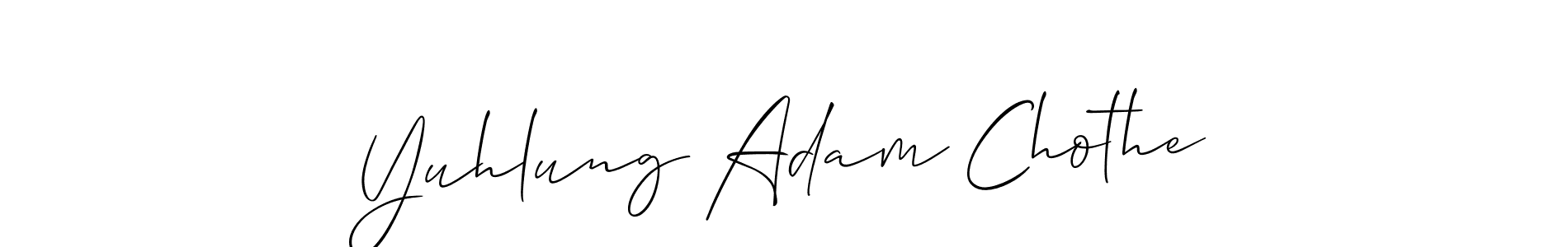Design your own signature with our free online signature maker. With this signature software, you can create a handwritten (Allison_Script) signature for name Yuhlung Adam Chothe. Yuhlung Adam Chothe signature style 2 images and pictures png