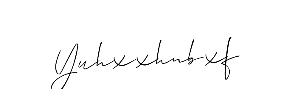 Use a signature maker to create a handwritten signature online. With this signature software, you can design (Allison_Script) your own signature for name Yuhxxhnbxf. Yuhxxhnbxf signature style 2 images and pictures png