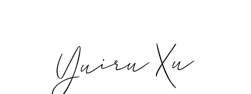 How to make Yuiru Xu signature? Allison_Script is a professional autograph style. Create handwritten signature for Yuiru Xu name. Yuiru Xu signature style 2 images and pictures png