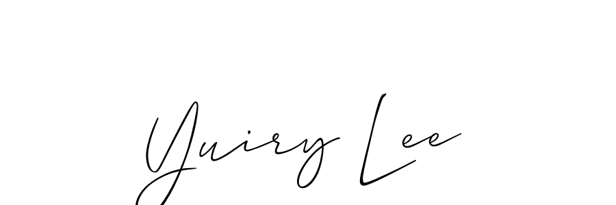 Allison_Script is a professional signature style that is perfect for those who want to add a touch of class to their signature. It is also a great choice for those who want to make their signature more unique. Get Yuiry Lee name to fancy signature for free. Yuiry Lee signature style 2 images and pictures png