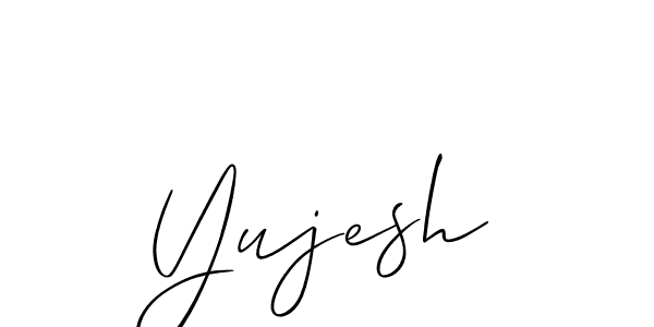 Make a beautiful signature design for name Yujesh. With this signature (Allison_Script) style, you can create a handwritten signature for free. Yujesh signature style 2 images and pictures png