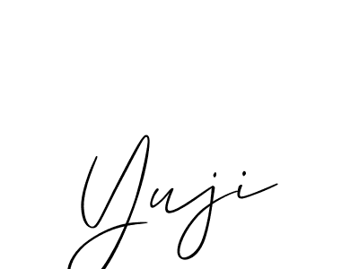 Design your own signature with our free online signature maker. With this signature software, you can create a handwritten (Allison_Script) signature for name Yuji. Yuji signature style 2 images and pictures png