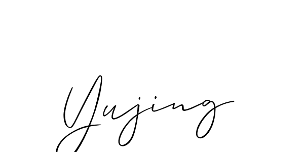 The best way (Allison_Script) to make a short signature is to pick only two or three words in your name. The name Yujing include a total of six letters. For converting this name. Yujing signature style 2 images and pictures png