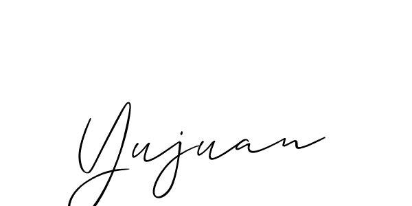 It looks lik you need a new signature style for name Yujuan. Design unique handwritten (Allison_Script) signature with our free signature maker in just a few clicks. Yujuan signature style 2 images and pictures png