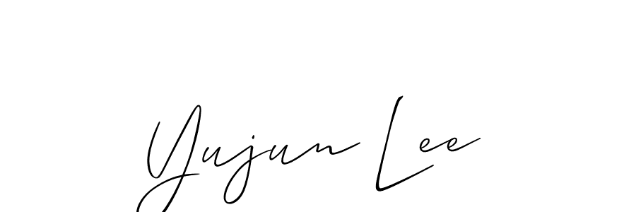 Create a beautiful signature design for name Yujun Lee. With this signature (Allison_Script) fonts, you can make a handwritten signature for free. Yujun Lee signature style 2 images and pictures png