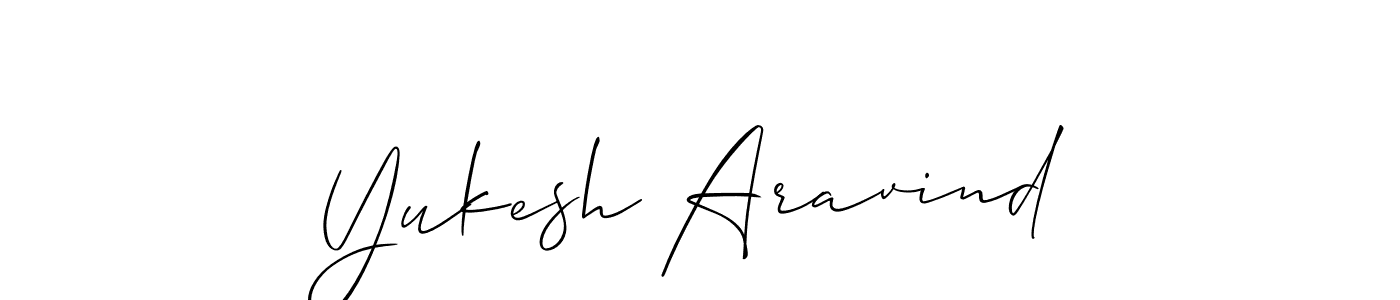 This is the best signature style for the Yukesh Aravind name. Also you like these signature font (Allison_Script). Mix name signature. Yukesh Aravind signature style 2 images and pictures png