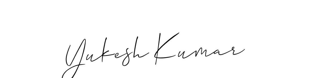 This is the best signature style for the Yukesh Kumar name. Also you like these signature font (Allison_Script). Mix name signature. Yukesh Kumar signature style 2 images and pictures png