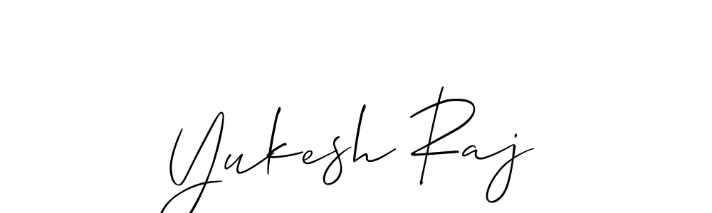 This is the best signature style for the Yukesh Raj name. Also you like these signature font (Allison_Script). Mix name signature. Yukesh Raj signature style 2 images and pictures png
