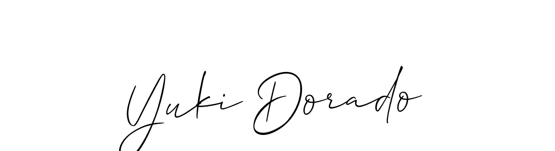 How to make Yuki Dorado name signature. Use Allison_Script style for creating short signs online. This is the latest handwritten sign. Yuki Dorado signature style 2 images and pictures png