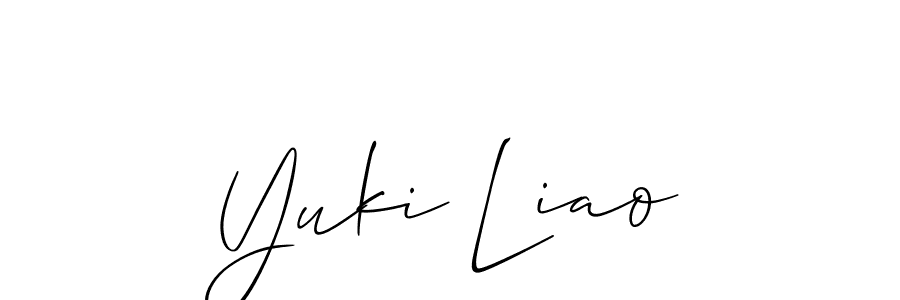 Yuki Liao stylish signature style. Best Handwritten Sign (Allison_Script) for my name. Handwritten Signature Collection Ideas for my name Yuki Liao. Yuki Liao signature style 2 images and pictures png