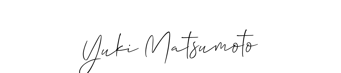 Similarly Allison_Script is the best handwritten signature design. Signature creator online .You can use it as an online autograph creator for name Yuki Matsumoto. Yuki Matsumoto signature style 2 images and pictures png