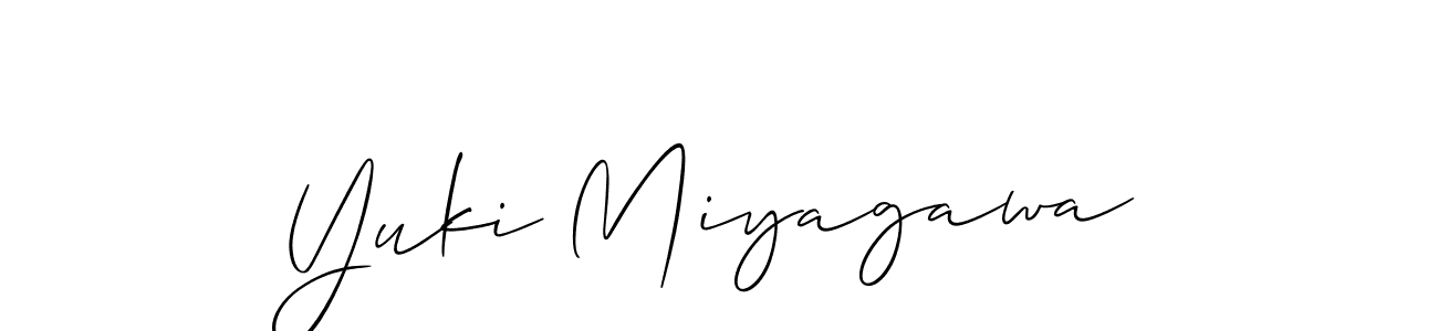 Create a beautiful signature design for name Yuki Miyagawa. With this signature (Allison_Script) fonts, you can make a handwritten signature for free. Yuki Miyagawa signature style 2 images and pictures png