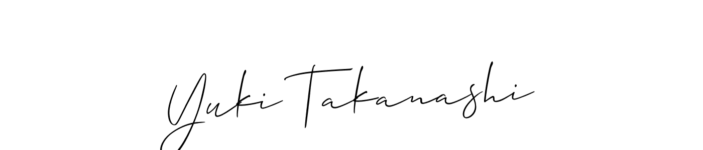 Yuki Takanashi stylish signature style. Best Handwritten Sign (Allison_Script) for my name. Handwritten Signature Collection Ideas for my name Yuki Takanashi. Yuki Takanashi signature style 2 images and pictures png