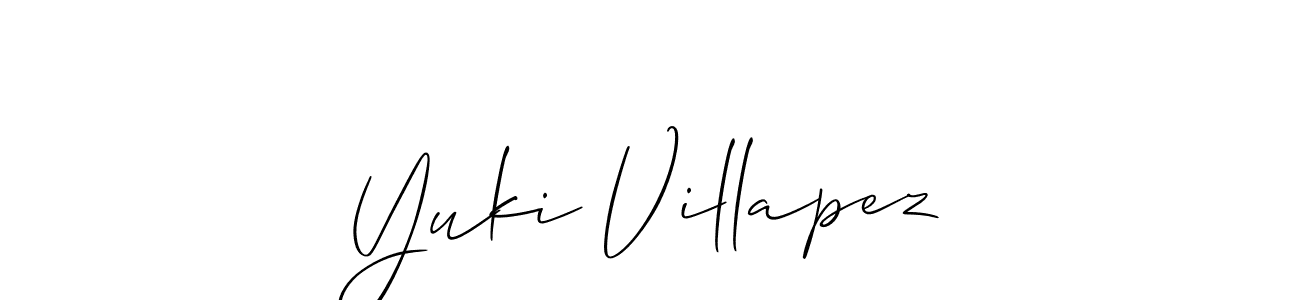 How to make Yuki Villapez signature? Allison_Script is a professional autograph style. Create handwritten signature for Yuki Villapez name. Yuki Villapez signature style 2 images and pictures png