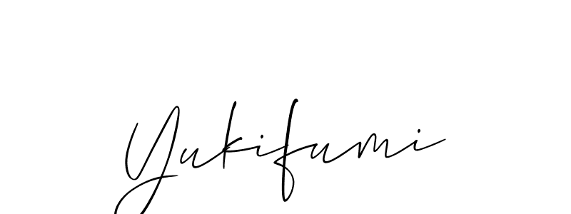 Create a beautiful signature design for name Yukifumi. With this signature (Allison_Script) fonts, you can make a handwritten signature for free. Yukifumi signature style 2 images and pictures png