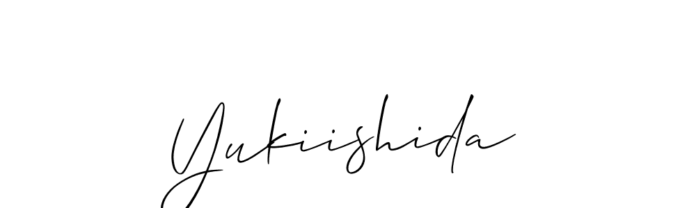 Make a beautiful signature design for name Yukiishida. With this signature (Allison_Script) style, you can create a handwritten signature for free. Yukiishida signature style 2 images and pictures png