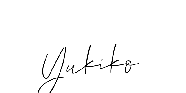 Allison_Script is a professional signature style that is perfect for those who want to add a touch of class to their signature. It is also a great choice for those who want to make their signature more unique. Get Yukiko name to fancy signature for free. Yukiko signature style 2 images and pictures png