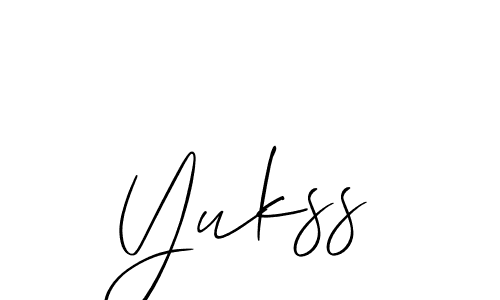 Make a beautiful signature design for name Yukss. Use this online signature maker to create a handwritten signature for free. Yukss signature style 2 images and pictures png