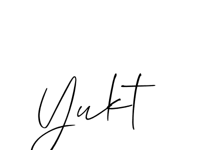 How to Draw Yukt signature style? Allison_Script is a latest design signature styles for name Yukt. Yukt signature style 2 images and pictures png