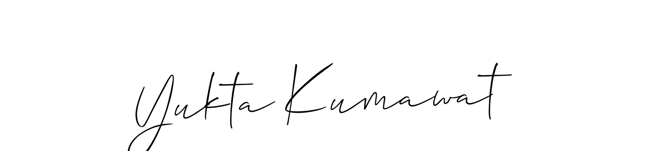 Yukta Kumawat stylish signature style. Best Handwritten Sign (Allison_Script) for my name. Handwritten Signature Collection Ideas for my name Yukta Kumawat. Yukta Kumawat signature style 2 images and pictures png