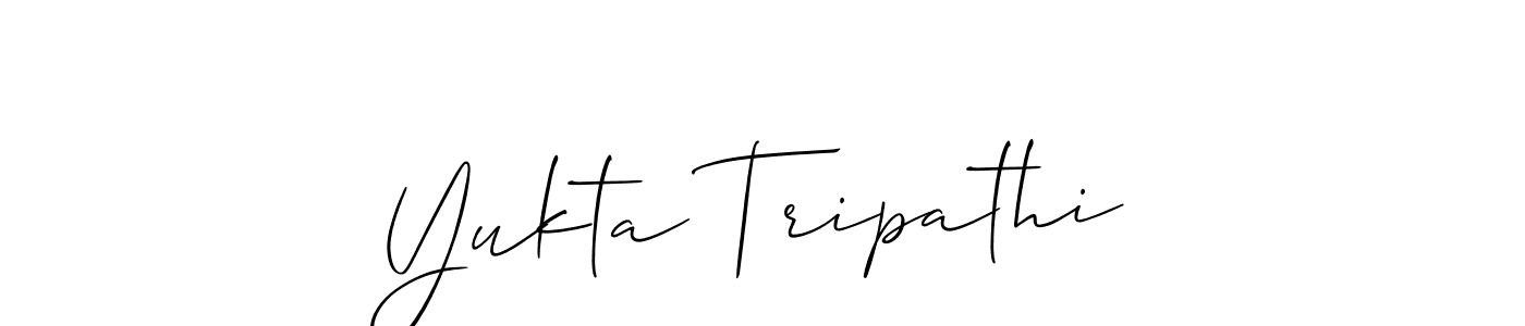 The best way (Allison_Script) to make a short signature is to pick only two or three words in your name. The name Yukta Tripathi include a total of six letters. For converting this name. Yukta Tripathi signature style 2 images and pictures png