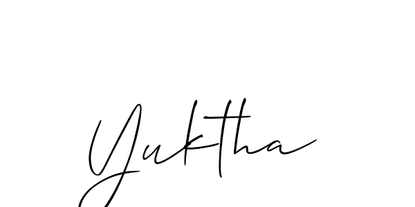 Yuktha stylish signature style. Best Handwritten Sign (Allison_Script) for my name. Handwritten Signature Collection Ideas for my name Yuktha. Yuktha signature style 2 images and pictures png