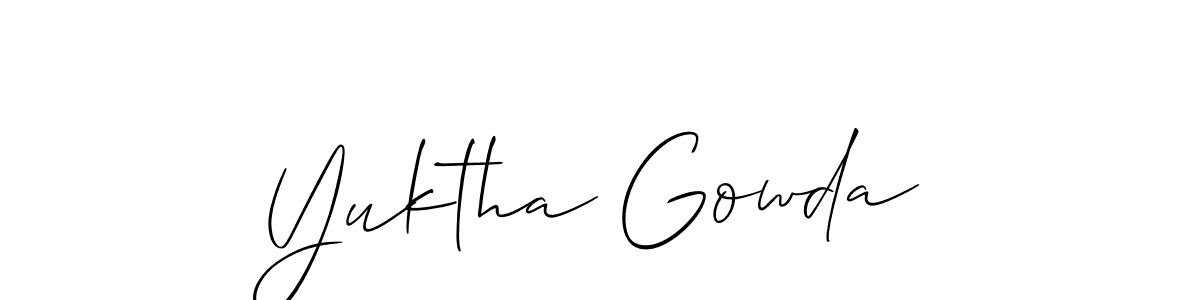 Make a beautiful signature design for name Yuktha Gowda. Use this online signature maker to create a handwritten signature for free. Yuktha Gowda signature style 2 images and pictures png