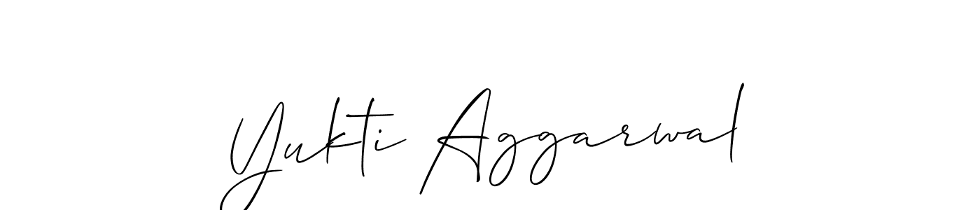 You should practise on your own different ways (Allison_Script) to write your name (Yukti Aggarwal) in signature. don't let someone else do it for you. Yukti Aggarwal signature style 2 images and pictures png