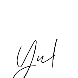Make a beautiful signature design for name Yul. Use this online signature maker to create a handwritten signature for free. Yul signature style 2 images and pictures png