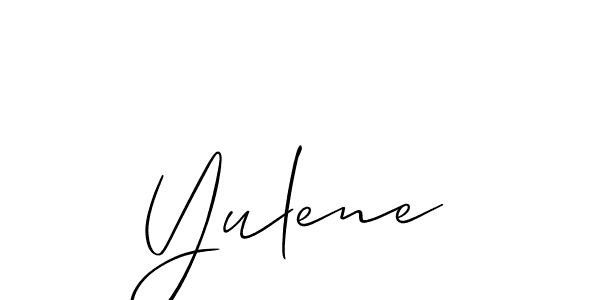 Design your own signature with our free online signature maker. With this signature software, you can create a handwritten (Allison_Script) signature for name Yulene. Yulene signature style 2 images and pictures png