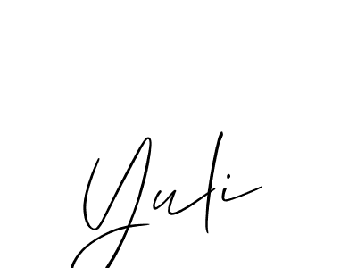 Best and Professional Signature Style for Yuli. Allison_Script Best Signature Style Collection. Yuli signature style 2 images and pictures png