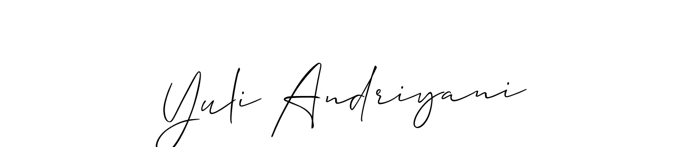 Once you've used our free online signature maker to create your best signature Allison_Script style, it's time to enjoy all of the benefits that Yuli Andriyani name signing documents. Yuli Andriyani signature style 2 images and pictures png