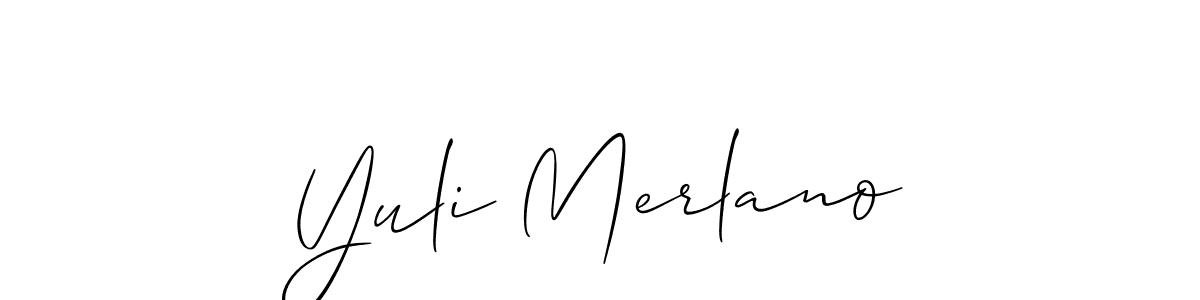 You can use this online signature creator to create a handwritten signature for the name Yuli Merlano. This is the best online autograph maker. Yuli Merlano signature style 2 images and pictures png