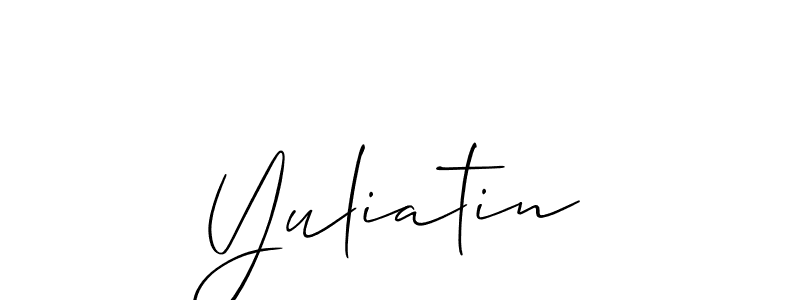 This is the best signature style for the Yuliatin name. Also you like these signature font (Allison_Script). Mix name signature. Yuliatin signature style 2 images and pictures png