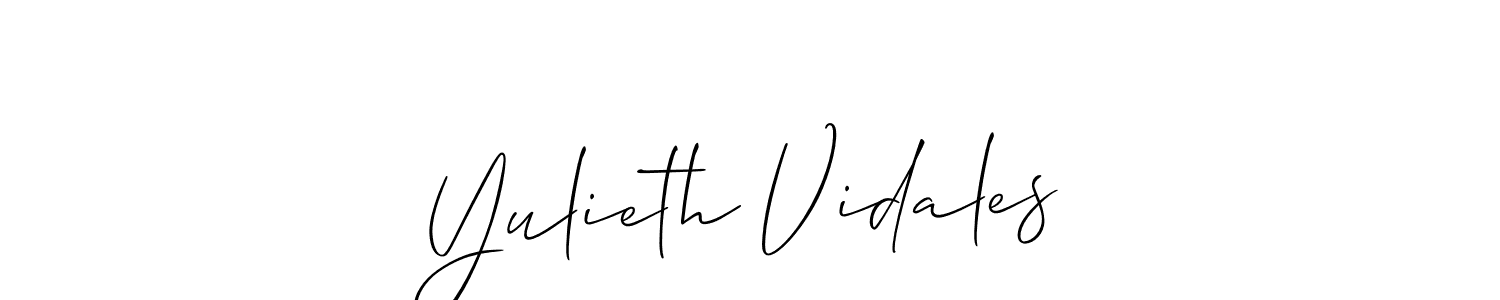 if you are searching for the best signature style for your name Yulieth Vidales. so please give up your signature search. here we have designed multiple signature styles  using Allison_Script. Yulieth Vidales signature style 2 images and pictures png