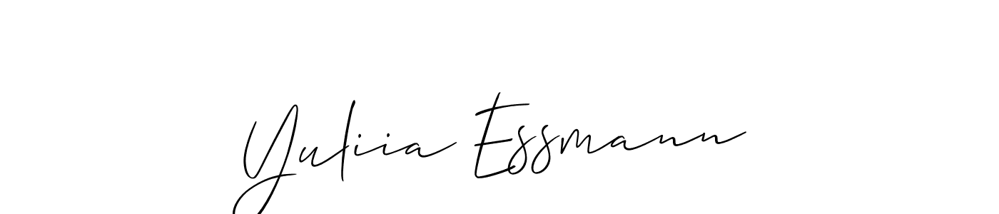 Similarly Allison_Script is the best handwritten signature design. Signature creator online .You can use it as an online autograph creator for name Yuliia Essmann. Yuliia Essmann signature style 2 images and pictures png