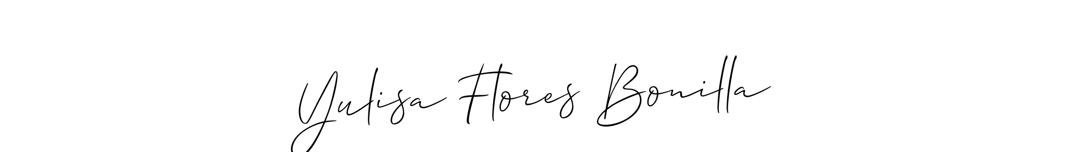 Create a beautiful signature design for name Yulisa Flores Bonilla. With this signature (Allison_Script) fonts, you can make a handwritten signature for free. Yulisa Flores Bonilla signature style 2 images and pictures png