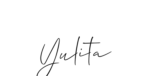 Make a short Yulita signature style. Manage your documents anywhere anytime using Allison_Script. Create and add eSignatures, submit forms, share and send files easily. Yulita signature style 2 images and pictures png