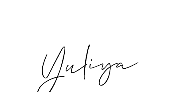 if you are searching for the best signature style for your name Yuliya. so please give up your signature search. here we have designed multiple signature styles  using Allison_Script. Yuliya signature style 2 images and pictures png