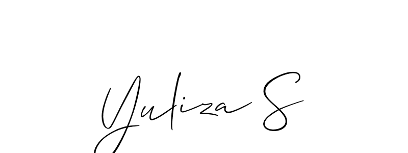 Also we have Yuliza S name is the best signature style. Create professional handwritten signature collection using Allison_Script autograph style. Yuliza S signature style 2 images and pictures png