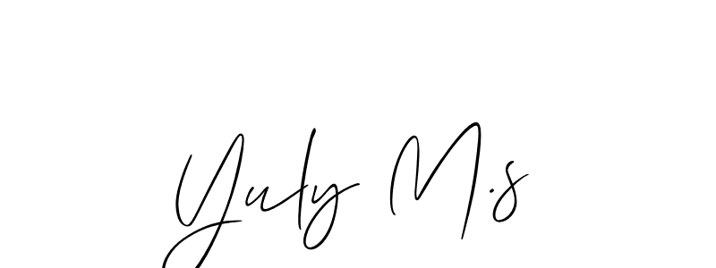 Also we have Yuly M.s name is the best signature style. Create professional handwritten signature collection using Allison_Script autograph style. Yuly M.s signature style 2 images and pictures png
