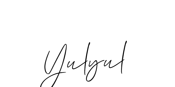 How to Draw Yulyul signature style? Allison_Script is a latest design signature styles for name Yulyul. Yulyul signature style 2 images and pictures png