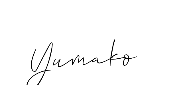 How to make Yumako name signature. Use Allison_Script style for creating short signs online. This is the latest handwritten sign. Yumako signature style 2 images and pictures png