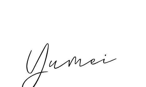 Allison_Script is a professional signature style that is perfect for those who want to add a touch of class to their signature. It is also a great choice for those who want to make their signature more unique. Get Yumei name to fancy signature for free. Yumei signature style 2 images and pictures png