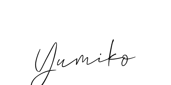 if you are searching for the best signature style for your name Yumiko. so please give up your signature search. here we have designed multiple signature styles  using Allison_Script. Yumiko signature style 2 images and pictures png